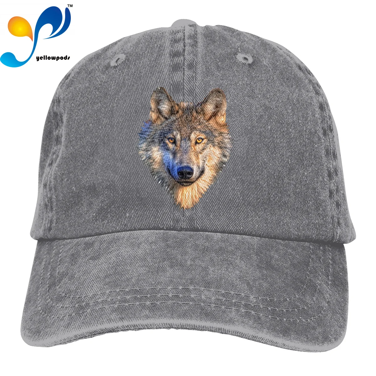 

Fashion Hip hop Washed Baseball Cap Cool Wolf Head Wild Hat Adjustable Men And Women Outdoor Sun Hats Trucker Caps
