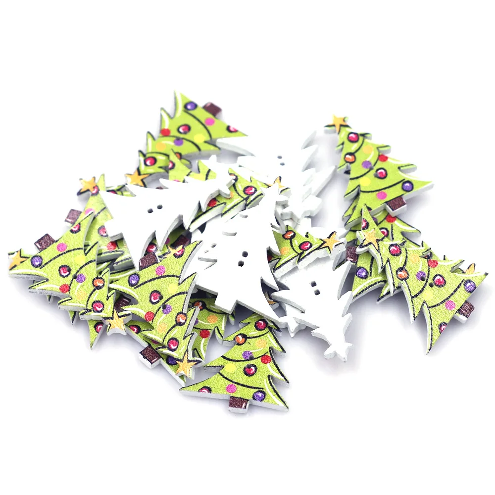 20PCS Multicolor Christmas Pine Tree Wood Sewing Buttons 2 Holes Clothing Needlework Scrapbook Crafts Decor Accessories 30x23mm
20PCS Multicolor Christmas Pine Tree Wood Sewing Buttons 2 Holes Clothing Needlework Scrapbook Crafts Decor Accessories 30x23mm