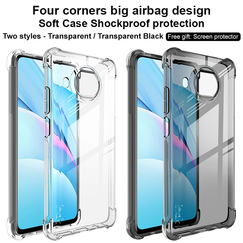 Imak Soft Silicone Shockproof by Corner Airbag Case for Xiaomi Mi 10T Lite 5G /Mi 10T 5G / 10T Pro 5G / K30S TPU Case Gray Shell
Imak Soft Silicone Shockproof by Corner Airbag Case for Xiaomi Mi 10T Lite 5G /Mi 10T 5G / 10T Pro 5G / K30S TPU Case Gray Shell
