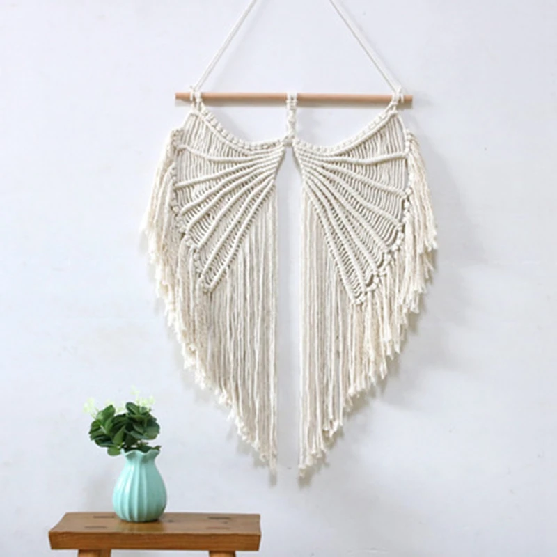 Bohemian Tapestry Pendant Decoration Gorgeous Handmade Wall Decoration Natural Cotton for Home Bedroom-Angel Wings
Bohemian Tapestry Pendant Decoration Gorgeous Handmade Wall Decoration Natural Cotton for Home Bedroom-Angel Wings