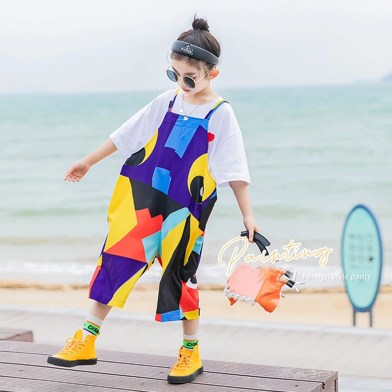 Girls Summer Cartoon Print Jumpsuits Baby 8 10 years Fashion Overalls Streetwear Teenage Girls Outfit
Girls Summer Cartoon Print Jumpsuits Baby 8 10 years Fashion Overalls Streetwear Teenage Girls Outfit