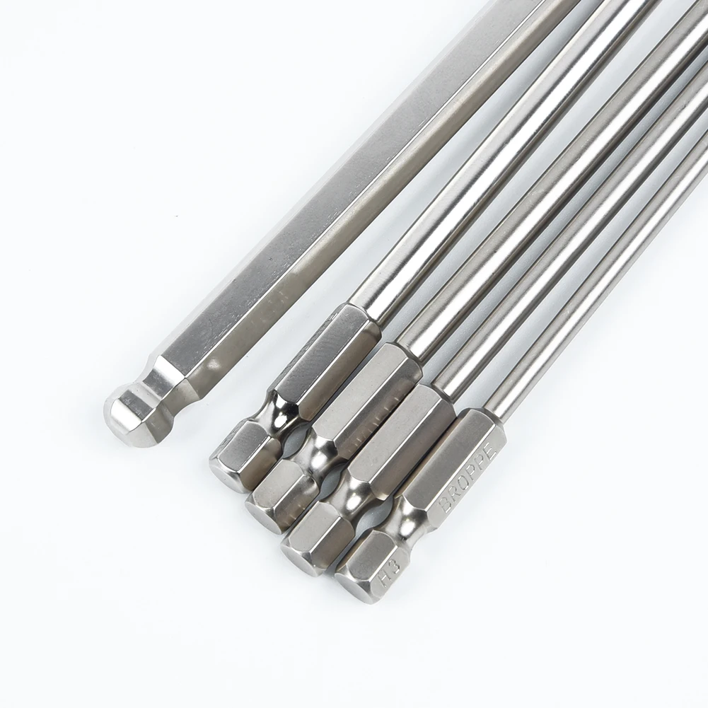 5pcs 150mm Ball Head Hex Shank Bit S2 Magnetic Electric Screwdriver Bit H3,H4,H5,H6,H8 For Electric Drill Ball Screwdriver Bit
5pcs 150mm Ball Head Hex Shank Bit S2 Magnetic Electric Screwdriver Bit H3,H4,H5,H6,H8 For Electric Drill Ball Screwdriver Bit