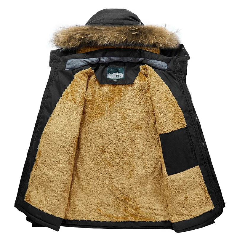 Новинка 2021 мужская повседневная куртка мужские модные зимние парки меховой