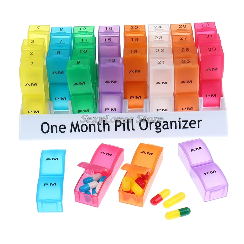 32 Slots Colorful Pill Case Monthly Pill Organizer Box Medicine Container Storage Case Travel Daily Pill Box Storage Box
32 Slots Colorful Pill Case Monthly Pill Organizer Box Medicine Container Storage Case Travel Daily Pill Box Storage Box