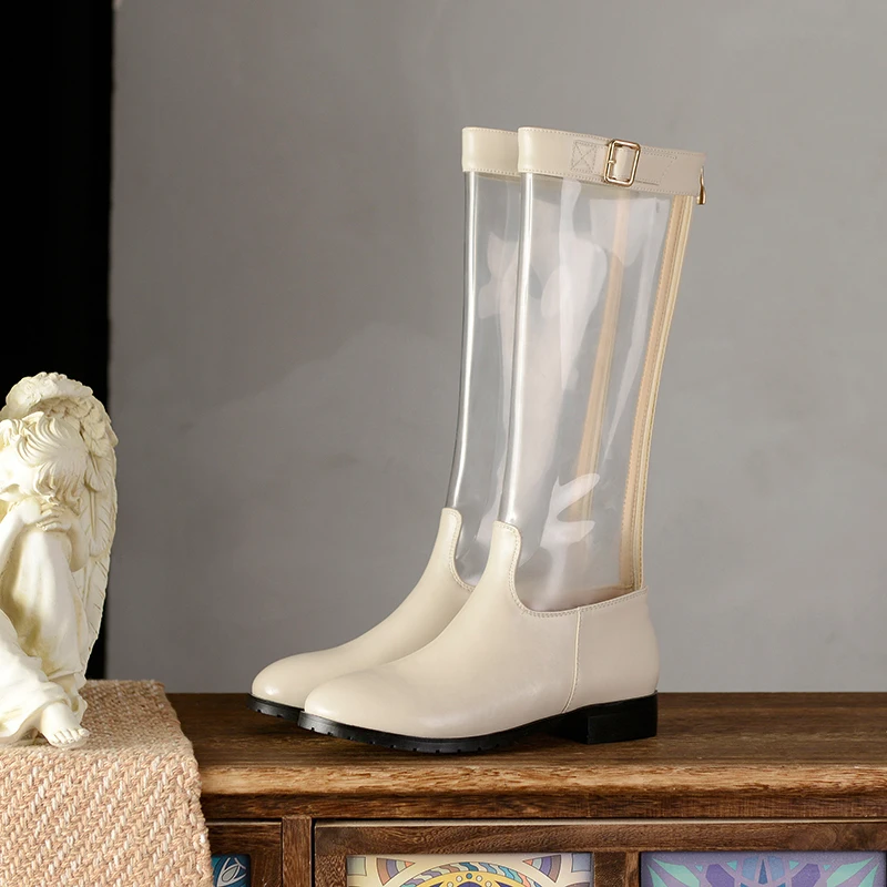 Transparent Genuine Leather motorcycle low heels Shoes Woman 2020 Winter Newest Women Knee High Boots Wedding Shoes Woman
Transparent Genuine Leather motorcycle low heels Shoes Woman 2020 Winter Newest Women Knee High Boots Wedding Shoes Woman