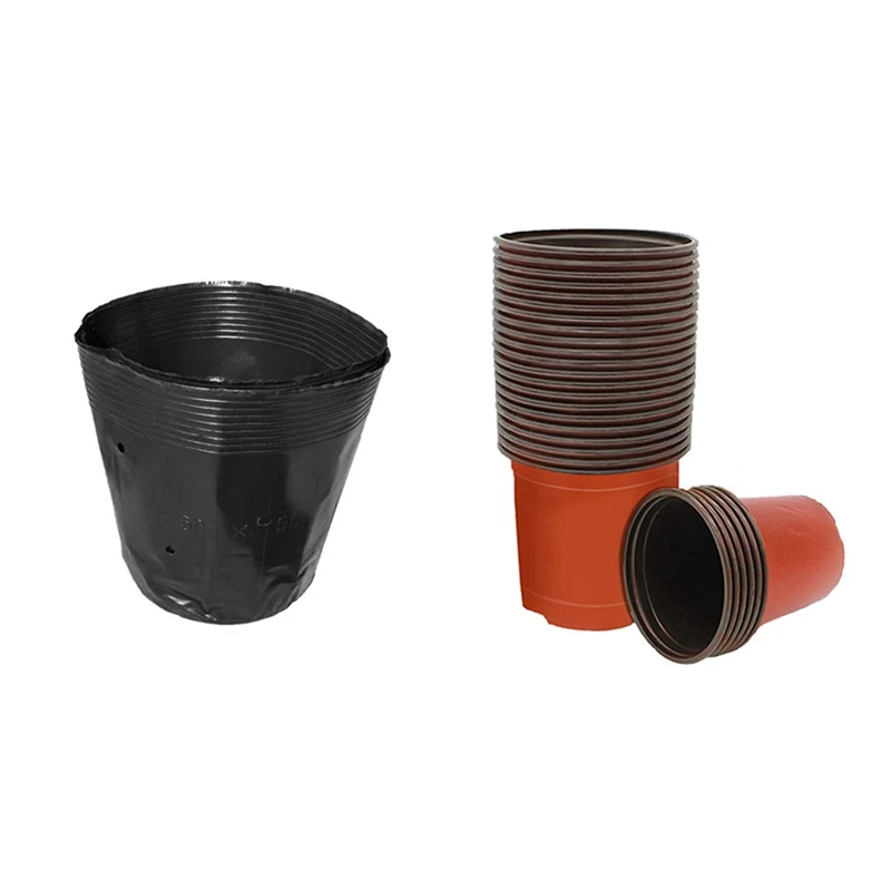 100 Pcs Nursery Pot Plastic Plant Pots Nursery Seedlings Pots 15X15cm & 50 Pcs Plastic Nursery Flower Pots 24X19cm
100 Pcs Nursery Pot Plastic Plant Pots Nursery Seedlings Pots 15X15cm & 50 Pcs Plastic Nursery Flower Pots 24X19cm