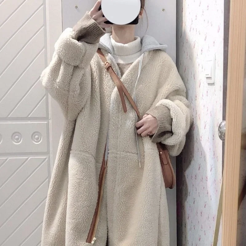 Lambs Wool Cotton Padded Clothes Women's Winter New Cotton Padded Jacket Thickened Korean Loose Temperament Medium Length Coat
Lambs Wool Cotton Padded Clothes Women's Winter New Cotton Padded Jacket Thickened Korean Loose Temperament Medium Length Coat