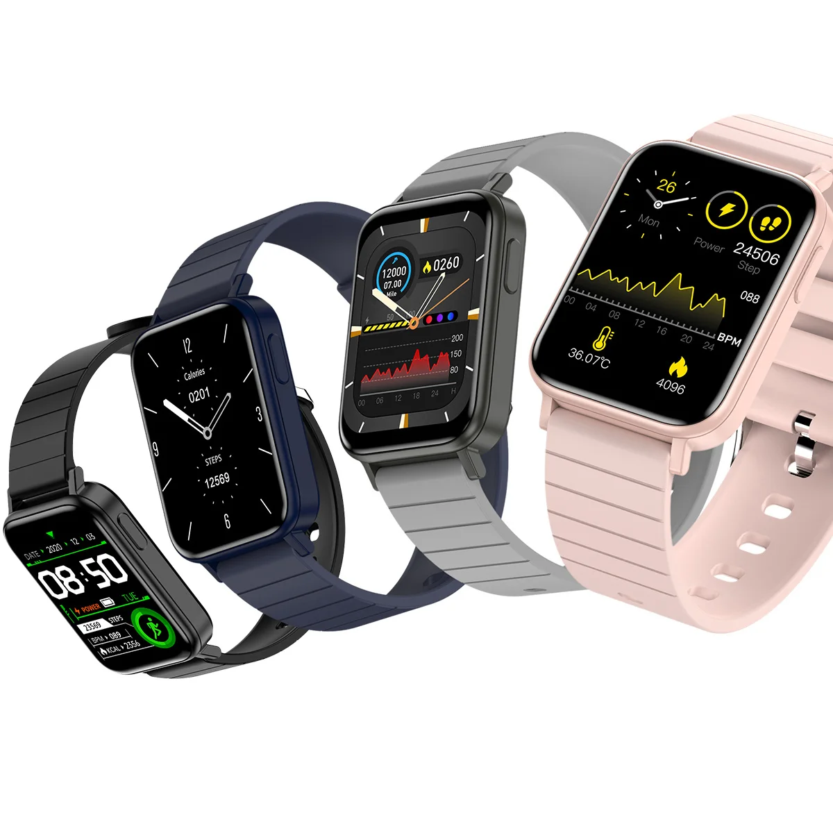 Смарт-часы для мужчин и женщин, пульсометр, спортивный браслет, измерение температуры тела, напоминание о фитнес-информации
Смарт-часы для мужчин и женщин, пульсометр, спортивный браслет, измерение температуры тела, напоминание о фитнес-информации