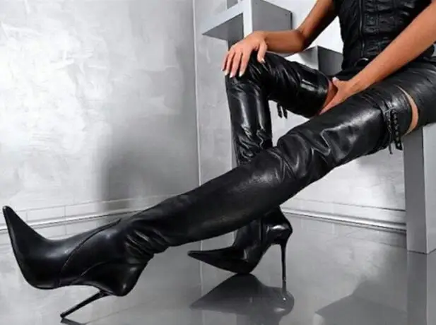 Cheap Woman Black Buckles Decoration Pointed Toe Stiletto Heels Thigh Over The Knee Boots Night Club Big Size 47 Slim Long Boots
Cheap Woman Black Buckles Decoration Pointed Toe Stiletto Heels Thigh Over The Knee Boots Night Club Big Size 47 Slim Long Boots