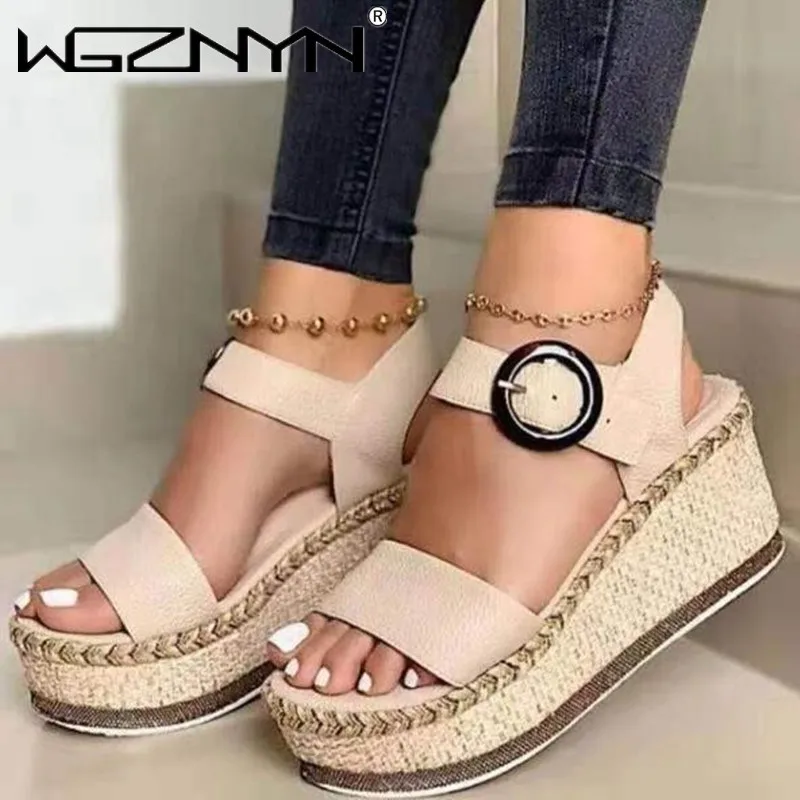 NEW Women's Sandals Summer High Heel Flatform Shoes Summer Buckle Strap Wedges Weave Beach Open Toe Breathable Sandals Shoes
NEW Women's Sandals Summer High Heel Flatform Shoes Summer Buckle Strap Wedges Weave Beach Open Toe Breathable Sandals Shoes