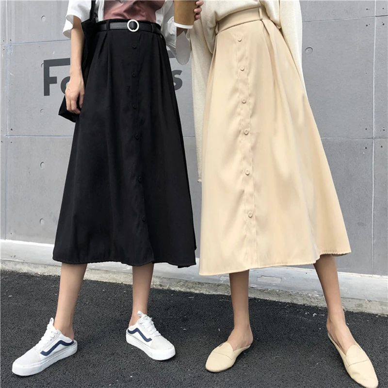 AIYANGA Harajuku Vintage Skirts 2019 Autumn Winter High Waist A-line Chic Long Skirts Women Mic-Calf Skirts Jupe Femme
AIYANGA Harajuku Vintage Skirts 2019 Autumn Winter High Waist A-line Chic Long Skirts Women Mic-Calf Skirts Jupe Femme