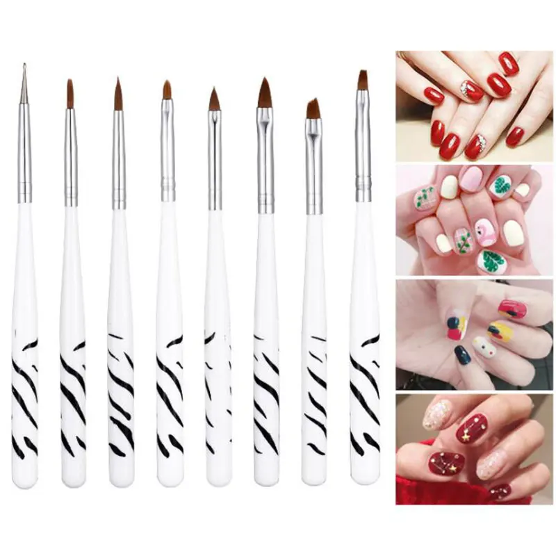 8Pcs/set Nail Art Brush Zebra Pattern Handle Painting Drawing Liner Polish UV Gel Brushes Nail Art Manicure Tools
8Pcs/set Nail Art Brush Zebra Pattern Handle Painting Drawing Liner Polish UV Gel Brushes Nail Art Manicure Tools