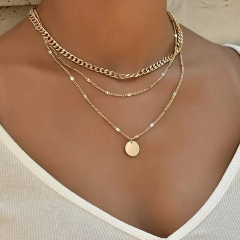 New Fashion Short Clavicle Chain Crystal Dot Pendant Multilayer Necklace for Women
New Fashion Short Clavicle Chain Crystal Dot Pendant Multilayer Necklace for Women