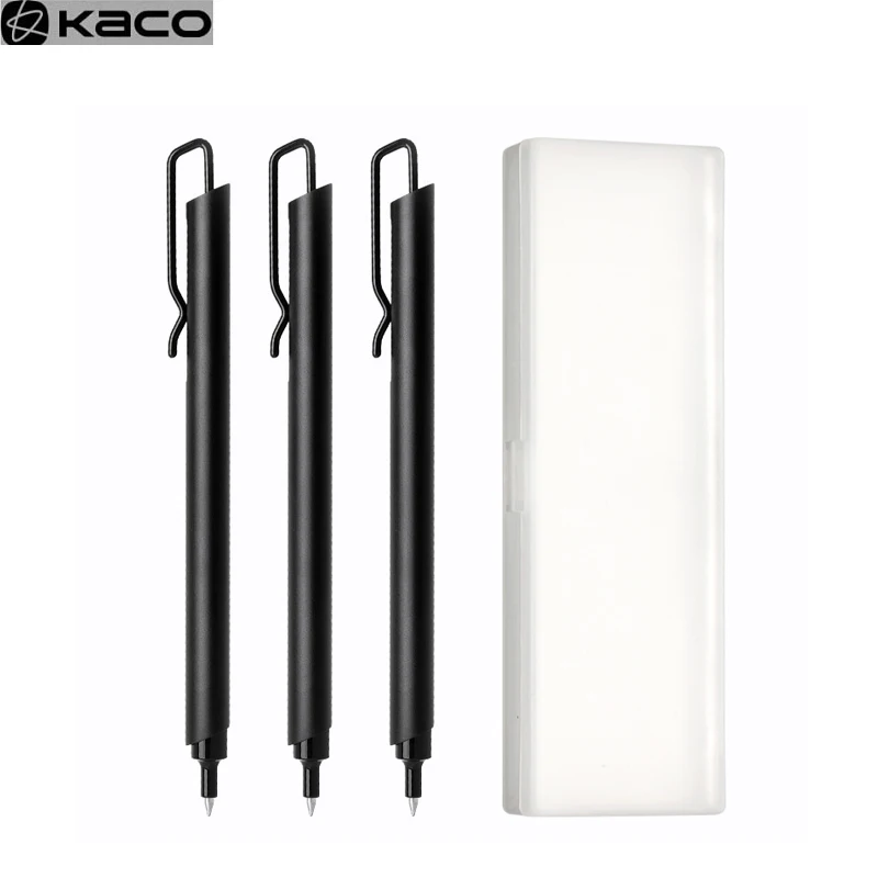 KACO Pen Metal Sign Pen 0.5mm Black Ink Gel Pens With Pen Clip New Design pen For Office Business For Gift+Box/Kaco Refill
KACO Pen Metal Sign Pen 0.5mm Black Ink Gel Pens With Pen Clip New Design pen For Office Business For Gift+Box/Kaco Refill
