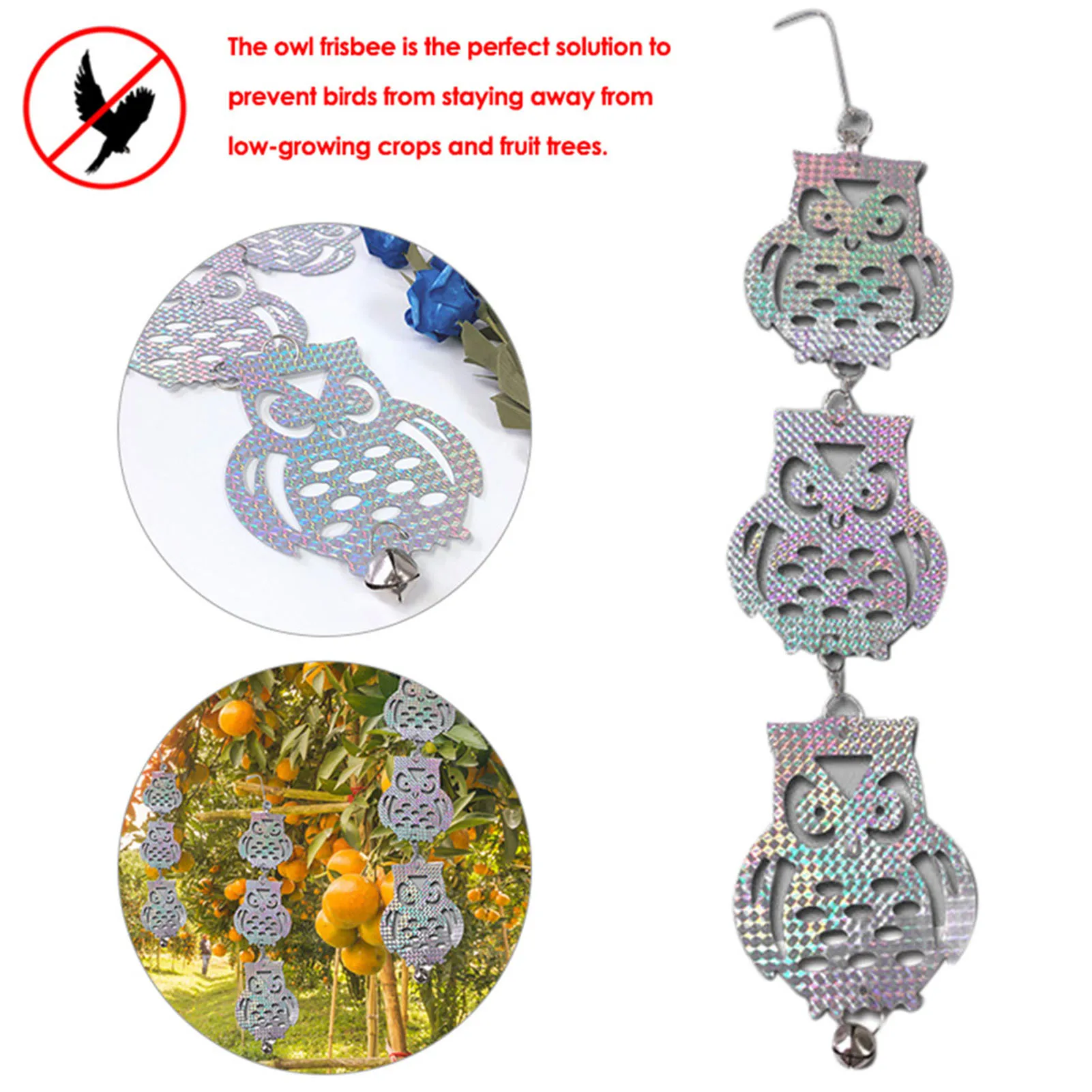 Garden Laser Reflective Fake Owl Supplies Hanging Reflective Owl Scarecrow Scares Bird Pigeons Woodpecker Birds
Garden Laser Reflective Fake Owl Supplies Hanging Reflective Owl Scarecrow Scares Bird Pigeons Woodpecker Birds