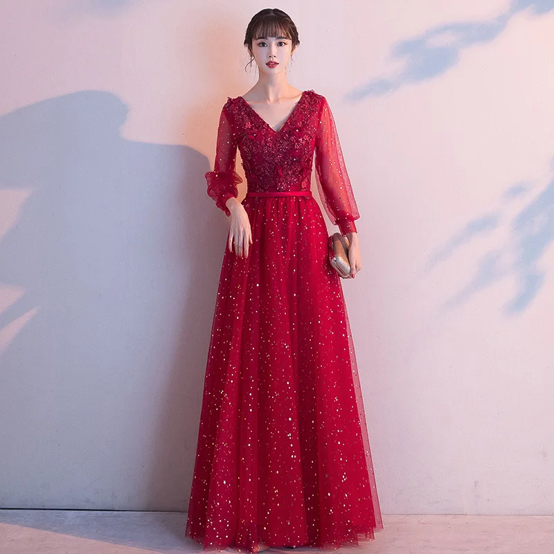 Bling Sequins Bride Wedding Dress Sexy V-neck Wedding Party Dress Elegant A-line Evening Dress Temperament Prom Dress XS-3XL
Bling Sequins Bride Wedding Dress Sexy V-neck Wedding Party Dress Elegant A-line Evening Dress Temperament Prom Dress XS-3XL