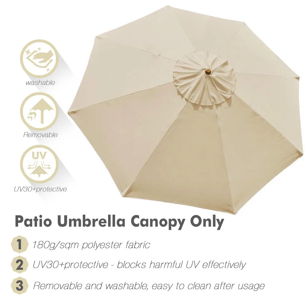 10' 8 Rib Outdoor Umbrella Canopy REPLACEMENT TOP Cover Patio Beach 
10' 8 Rib Outdoor Umbrella Canopy REPLACEMENT TOP Cover Patio Beach
