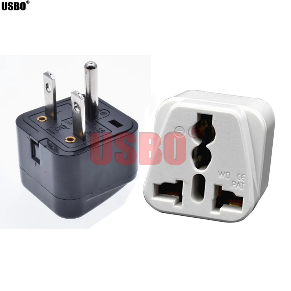 

Black white 15A 250V Copper Japan USA Canada Philippines Taiwan Mexico Thailand 6-15P 3Pin travel adaptor plug socket connector