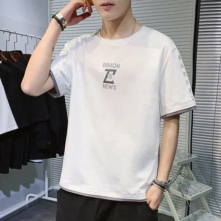 New summer short-sleeved t-shirt men's trendy men's clothing on the wild 3299
New summer short-sleeved t-shirt men's trendy men's clothing on the wild 3299
