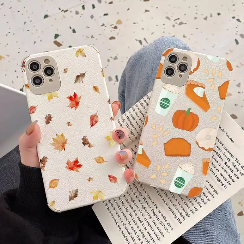 Cute pumpkin fall leaf Phone Case Lambskin Leather For iphone 12 11 8 7 6 XR X XS PLUS MINI PLUS PRO MAX Shockproof
Cute pumpkin fall leaf Phone Case Lambskin Leather For iphone 12 11 8 7 6 XR X XS PLUS MINI PLUS PRO MAX Shockproof