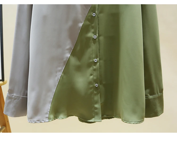 2021 Spring Autumn Color Contrast Patchwork Chiffon Shirt Women Retro Hong Kong Style Women Top Long Sleeve Office Lady Blusas
2021 Spring Autumn Color Contrast Patchwork Chiffon Shirt Women Retro Hong Kong Style Women Top Long Sleeve Office Lady Blusas