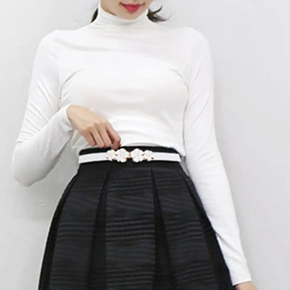 Women Faux Leather Skinny Waist Belt Adjustable Insert Buckle Flower Decor Solid Color Fine Waist Alloy Buckle Belt
Women Faux Leather Skinny Waist Belt Adjustable Insert Buckle Flower Decor Solid Color Fine Waist Alloy Buckle Belt