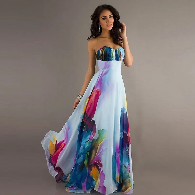 Sexy Wrapped Chest Sleeveless Off Shoulder Backless Printing Lady Tie Dye Dress Evening Dress
Sexy Wrapped Chest Sleeveless Off Shoulder Backless Printing Lady Tie Dye Dress Evening Dress