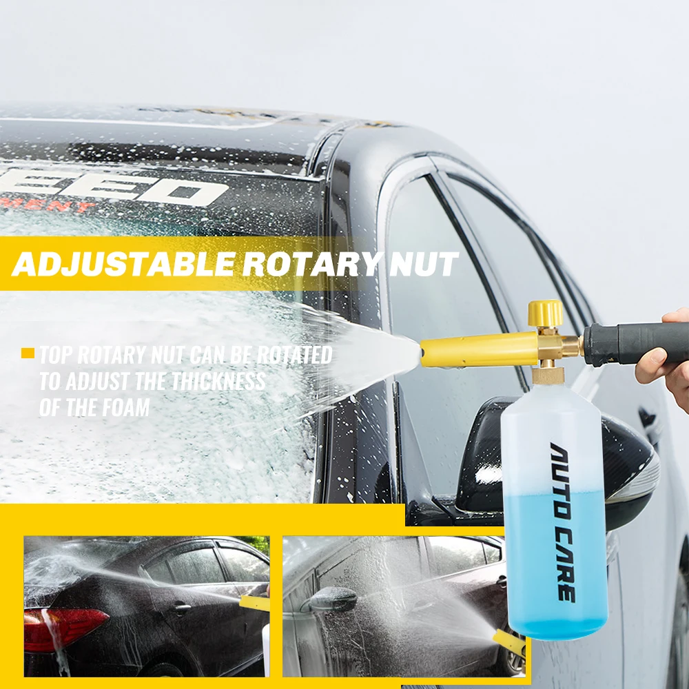 1L Snow Foam Lance Soap Foamer Sprayer Foam Generator Foam Gun for Karcher K2 K3 K4 K5 K6 K7 High Pressure Car Washer Auto
1L Snow Foam Lance Soap Foamer Sprayer Foam Generator Foam Gun for Karcher K2 K3 K4 K5 K6 K7 High Pressure Car Washer Auto