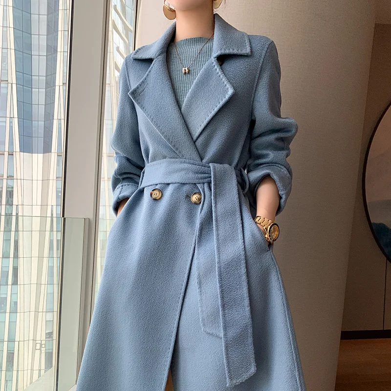 Autumn and winter 2021 new water ripple double-sided cashmere coat women's mid-length suit collar cashmere women's coat
Autumn and winter 2021 new water ripple double-sided cashmere coat women's mid-length suit collar cashmere women's coat