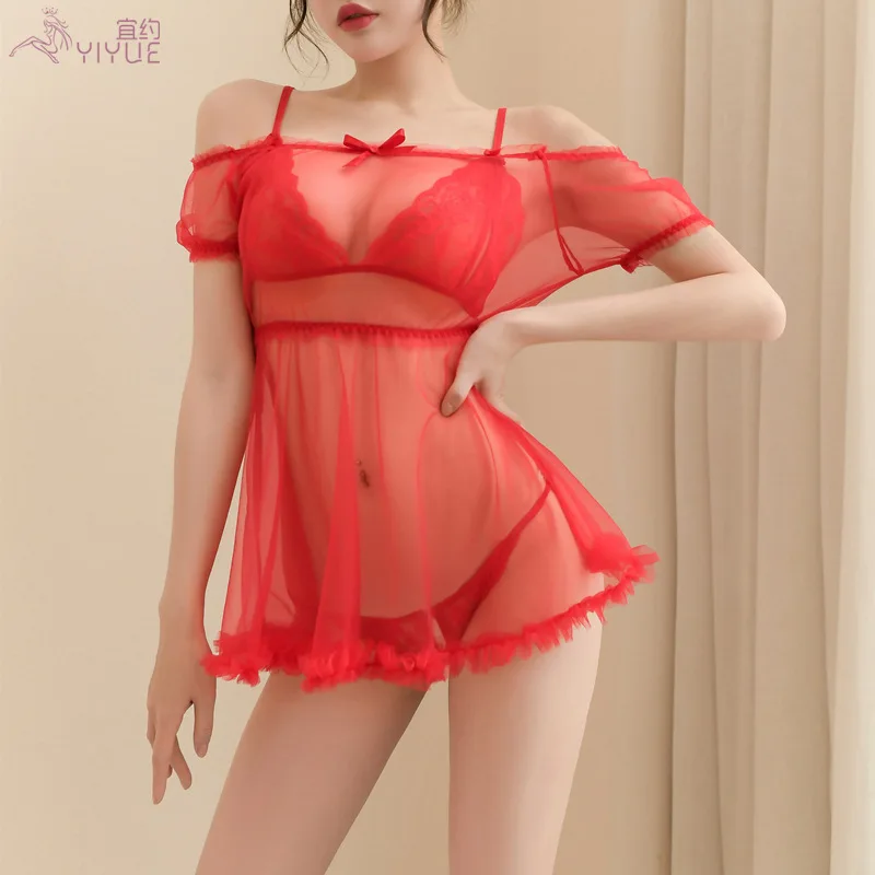 Sexy Underwear Perspective Temptation Three Point Sexy Open File Hot One Shoulder Pajamas Uniform Suit
Sexy Underwear Perspective Temptation Three Point Sexy Open File Hot One Shoulder Pajamas Uniform Suit