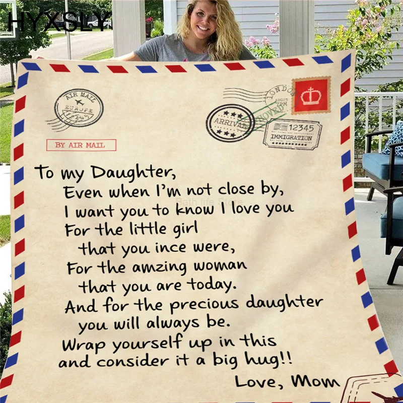 Letter To My Daughter Express Love Blanket 3D Print flannel Blanket on Bed Home Textiles Christmas Birthday Gift Blanket
Letter To My Daughter Express Love Blanket 3D Print flannel Blanket on Bed Home Textiles Christmas Birthday Gift Blanket