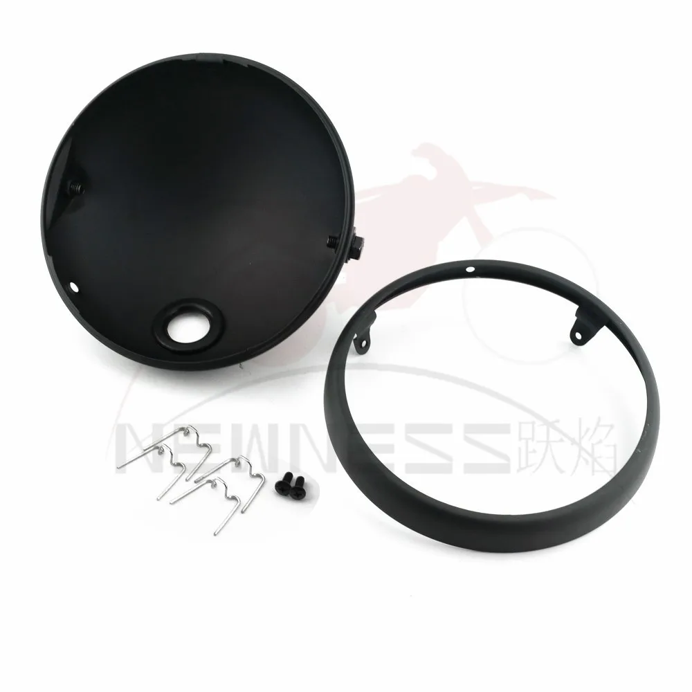 Universal 7" Motorcycle LED Headlight Shell Matte Black Headlight Base Retro Bucket Motorcycle Modified Headlights Base 7-Inch
Universal 7" Motorcycle LED Headlight Shell Matte Black Headlight Base Retro Bucket Motorcycle Modified Headlights Base 7-Inch