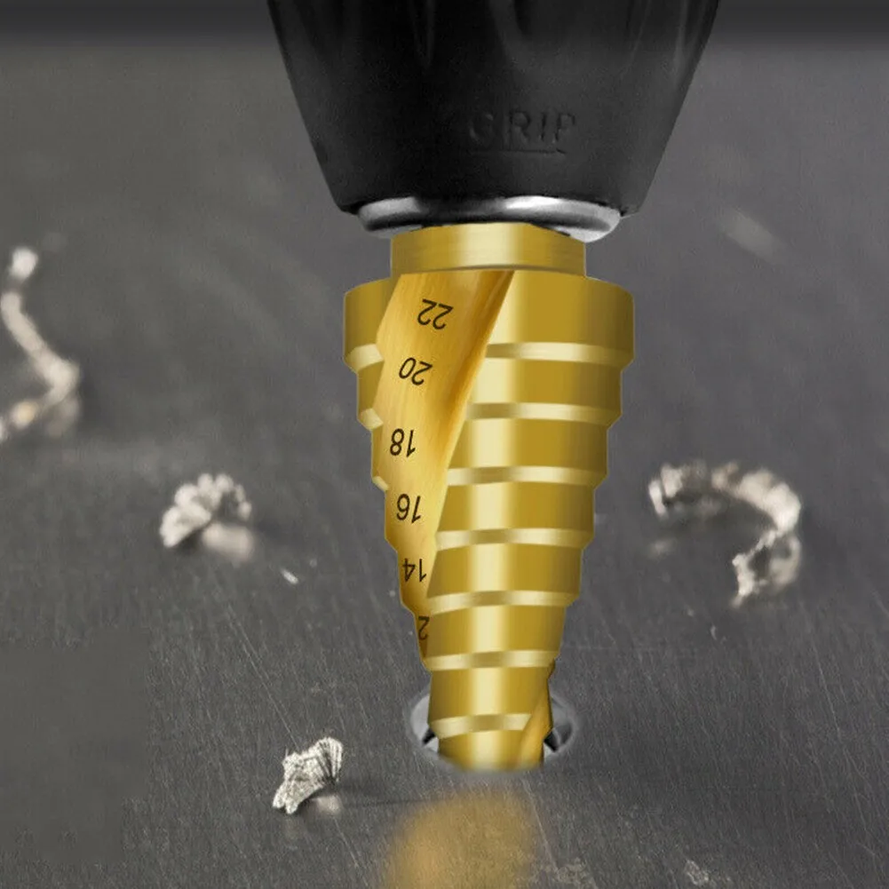 4-22mm HSS Spiral Fluted Step Cone Drill Bit Titanium Carbide Mini Hole Cutter Accessories Titanium Step Cone Drill Bit Power To
4-22mm HSS Spiral Fluted Step Cone Drill Bit Titanium Carbide Mini Hole Cutter Accessories Titanium Step Cone Drill Bit Power To