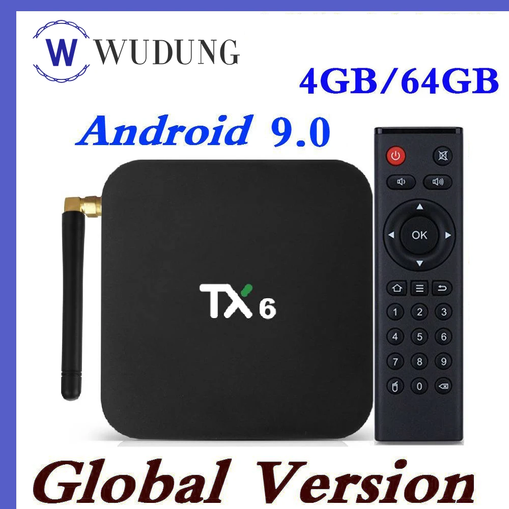 TX6 Android 9.0 ТВ-приставка Allwinner H616 Quad Core Wifi BT4.2 4K телеприставка Смарт медиаплеер
TX6 Android 9.0 ТВ-приставка Allwinner H616 Quad Core Wifi BT4.2 4K телеприставка Смарт медиаплеер