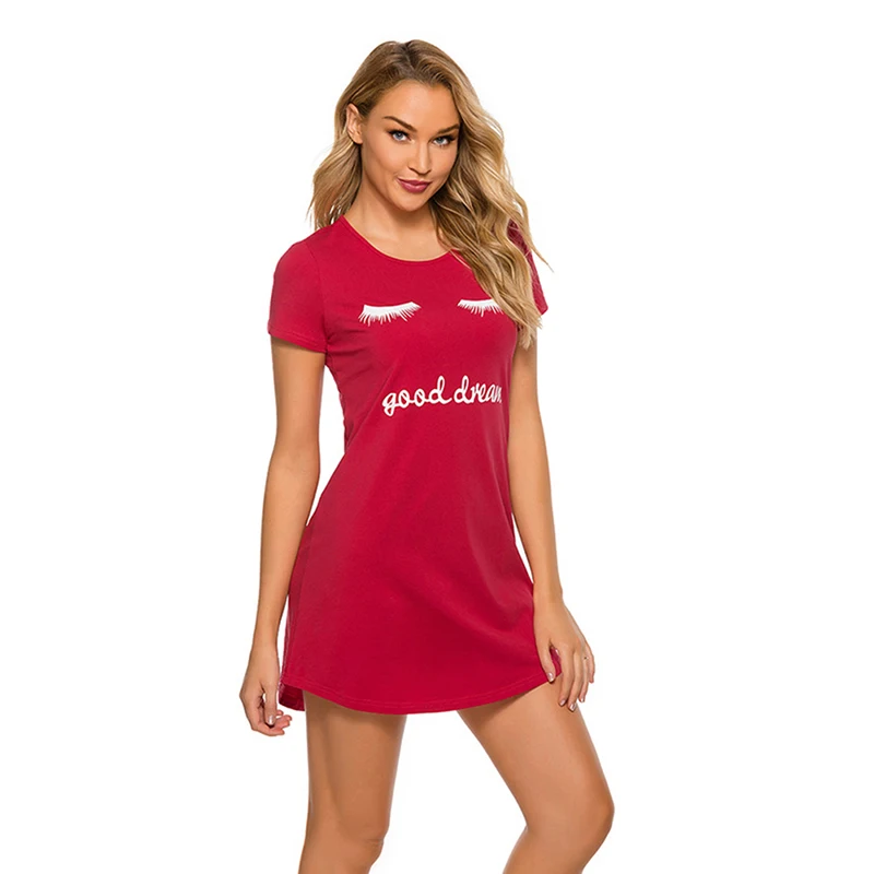 Ladies Casual Solid Cotton Nightdress Plus Size Cute Cartoon Nightdress for Women Pijamas w
Ladies Casual Solid Cotton Nightdress Plus Size Cute Cartoon Nightdress for Women Pijamas w