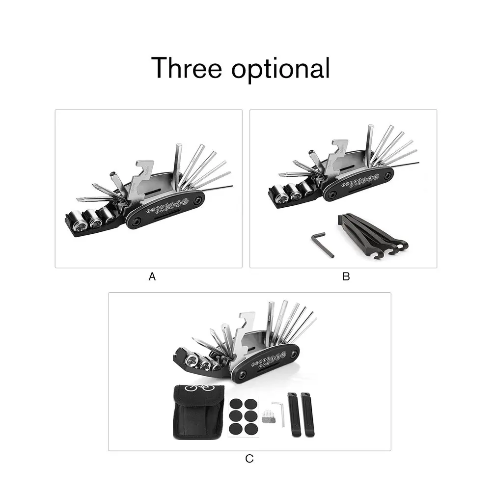 Bike Repair Set Bag Bicycle Multifunctional 16 in 1 Tool Kit Hex Key Wrench Tire Patch Lever Portable Handy Multi Tool
Bike Repair Set Bag Bicycle Multifunctional 16 in 1 Tool Kit Hex Key Wrench Tire Patch Lever Portable Handy Multi Tool