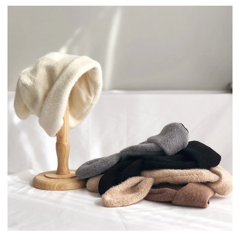 MYALICE New Draping Rabbit Ears Rabbit Fur Hat Women Autumn and Winter Knitted Wool Cap Winter Warm Plush Solid Adult Headgear
MYALICE New Draping Rabbit Ears Rabbit Fur Hat Women Autumn and Winter Knitted Wool Cap Winter Warm Plush Solid Adult Headgear
