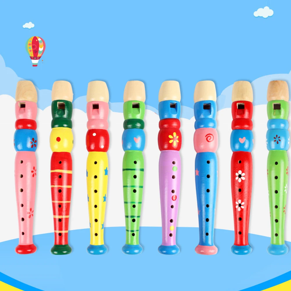 Colorful Wooden Trumpet Buglet Hooter 6-Holes Recorder Wooden Flute 20*3cm Patterns Printed Musical Instrument Educational Toys
Colorful Wooden Trumpet Buglet Hooter 6-Holes Recorder Wooden Flute 20*3cm Patterns Printed Musical Instrument Educational Toys