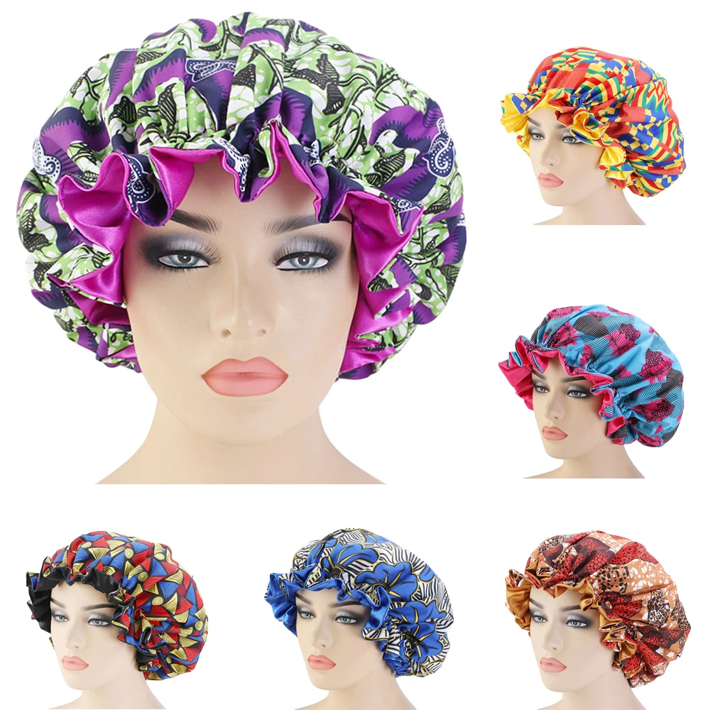 1pcs Fashion Women Satin Night Sleep Cap Shower Caps Hair Care Bonnet Sleeping Hat Head Cover Elastic Chemo Cap Printed Turban
1pcs Fashion Women Satin Night Sleep Cap Shower Caps Hair Care Bonnet Sleeping Hat Head Cover Elastic Chemo Cap Printed Turban