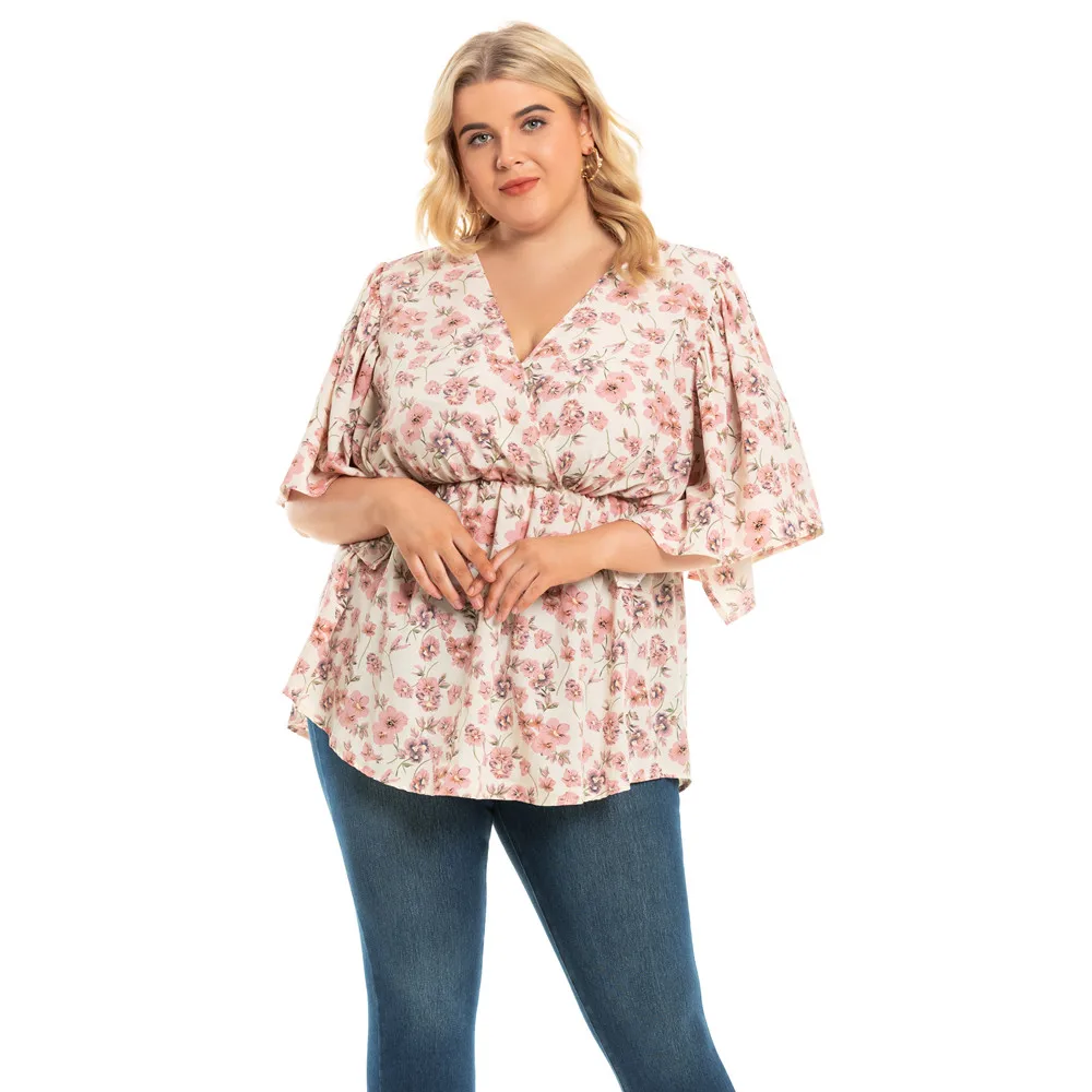 Plus Size Women Clothing Loose V-Neck Half Sleeve Print Blouse Casual Female Wear New Arrival Fashion 5XL
Plus Size Women Clothing Loose V-Neck Half Sleeve Print Blouse Casual Female Wear New Arrival Fashion 5XL