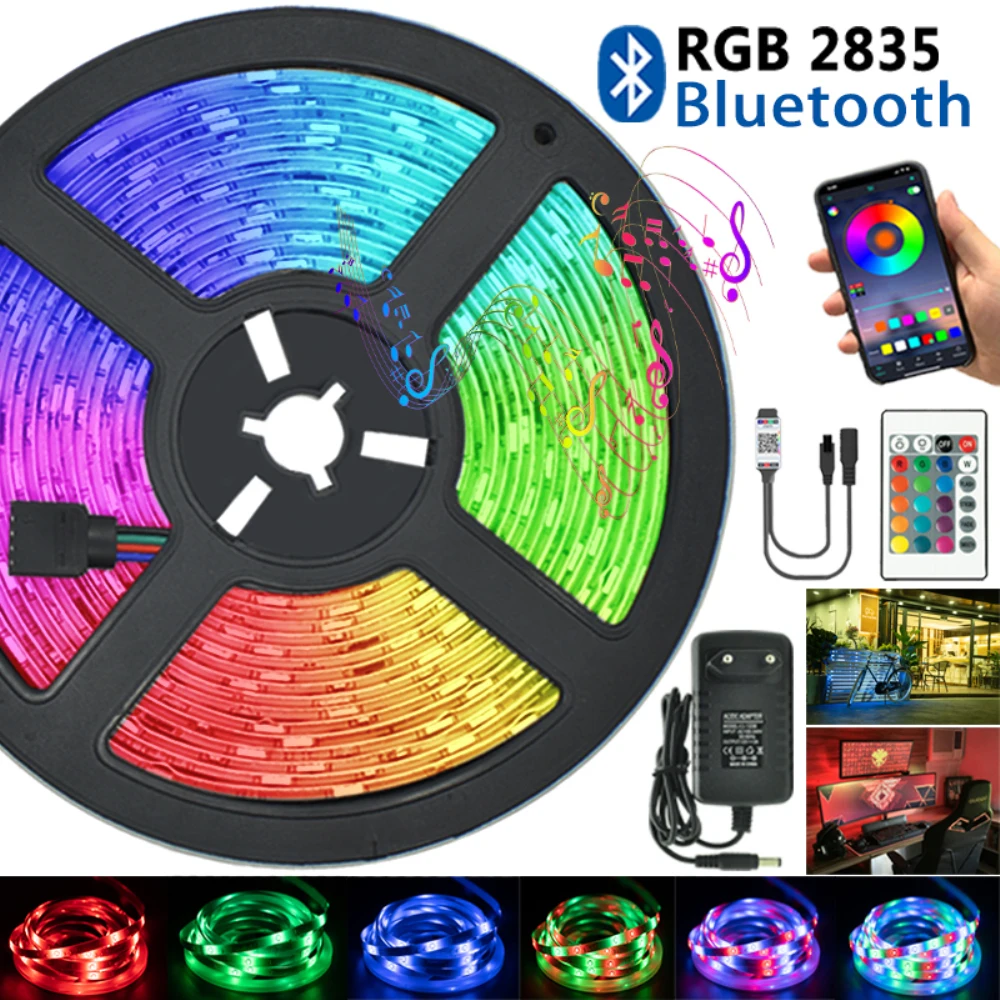 LED Strip Lights Bluetooth RGB2835 Waterproof DC12V Flexible Lamp Tape Ribbon Diode TV kitchen Bedroom Iuces For Festival 5M-20M
LED Strip Lights Bluetooth RGB2835 Waterproof DC12V Flexible Lamp Tape Ribbon Diode TV kitchen Bedroom Iuces For Festival 5M-20M