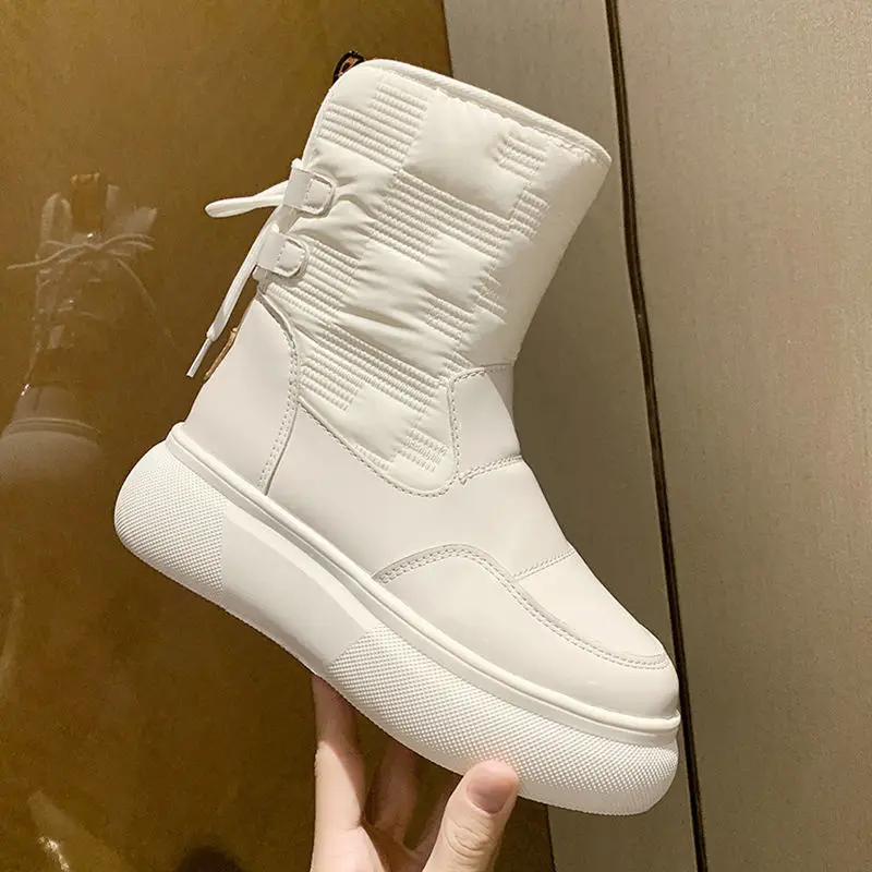 2021 Women Winter Mew Thicken Plus Velvet Waterproof Non-slip Warm White Snow Boots Female Platform Casual High Top Cotton Shoes
2021 Women Winter Mew Thicken Plus Velvet Waterproof Non-slip Warm White Snow Boots Female Platform Casual High Top Cotton Shoes