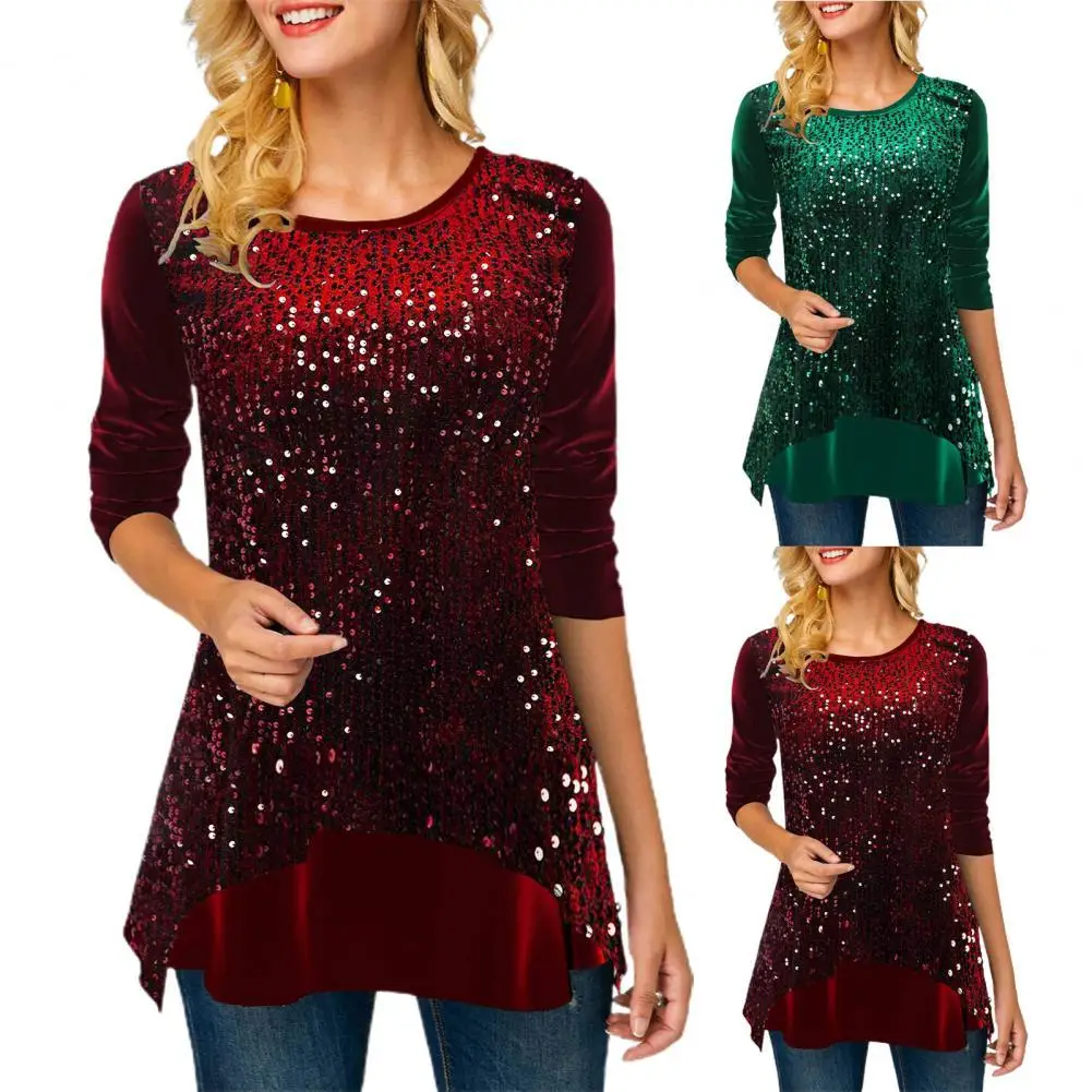 Блузка женская с асимметричным подолом, круглым вырезом и рукавом 3/4
Блузка женская с асимметричным подолом, круглым вырезом и рукавом 3/4