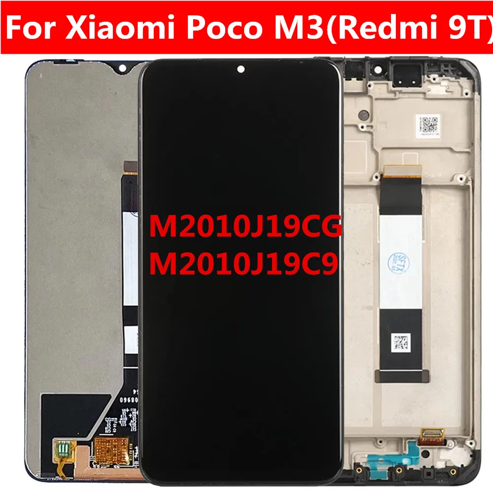 6.53" For Xiaomi Poco M3 LCD Display Touch Screen Digitizer Assembly with Frame For Redmi 9T J19S M2010J19SG LCD 
6.53" For Xiaomi Poco M3 LCD Display Touch Screen Digitizer Assembly with Frame For Redmi 9T J19S M2010J19SG LCD