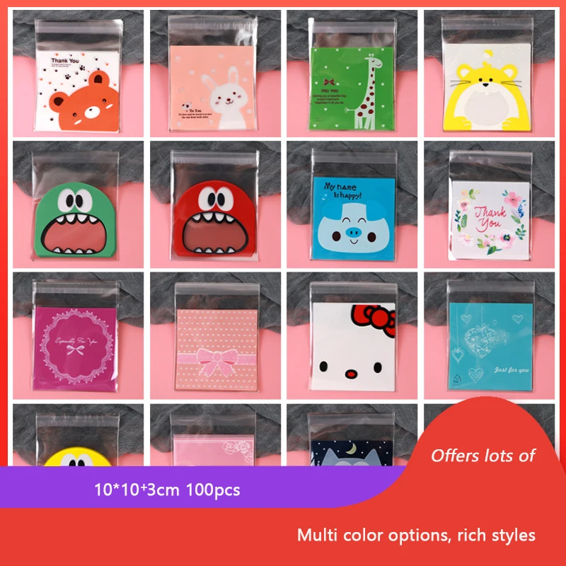 100pcs 10x10 Cute Cartoon Self Sealing Bag Opp Plastic Bags for Birthday Party Festival Candy Cake Biscuit Cookie Baking Package
100pcs 10x10 Cute Cartoon Self Sealing Bag Opp Plastic Bags for Birthday Party Festival Candy Cake Biscuit Cookie Baking Package