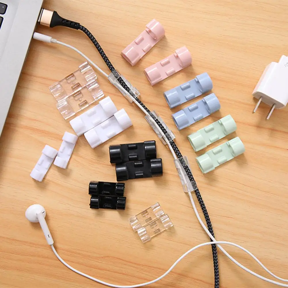 Силиконовый органайзер для кабеля USB устройство намотки настольные клипсы