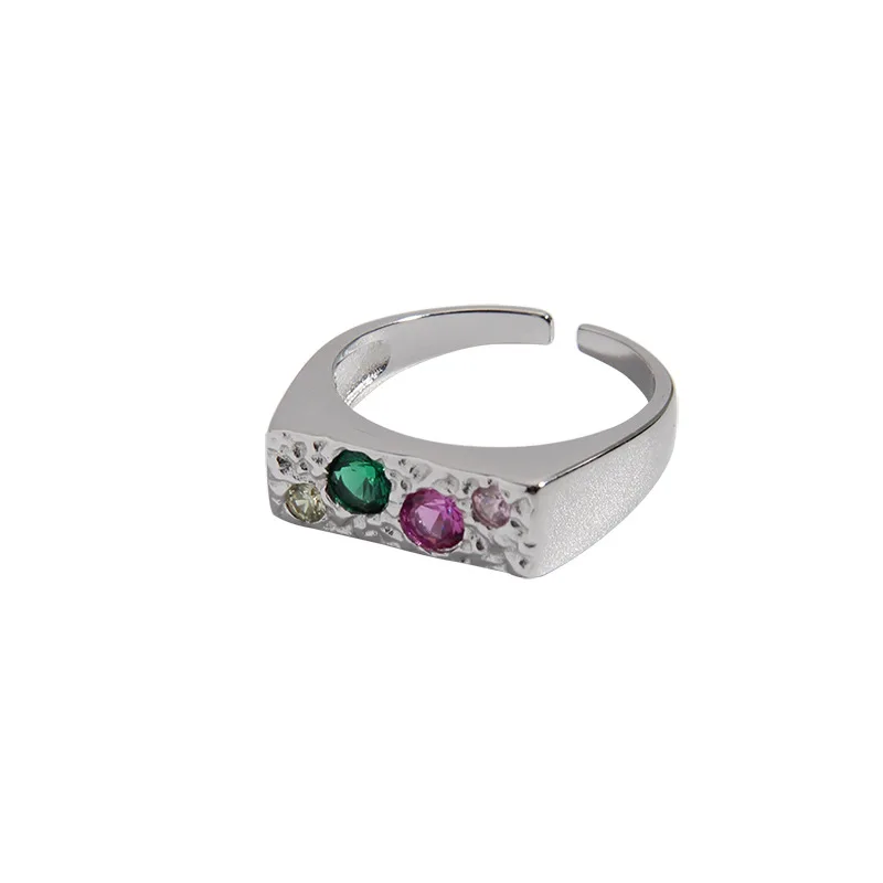 Green Purple 100%925 Sterling Silver Open Ring Texture Colorful Cubic Zirconia Convex Uneven Surface Solid Silver 925 Fine Rings
Green Purple 100%925 Sterling Silver Open Ring Texture Colorful Cubic Zirconia Convex Uneven Surface Solid Silver 925 Fine Rings