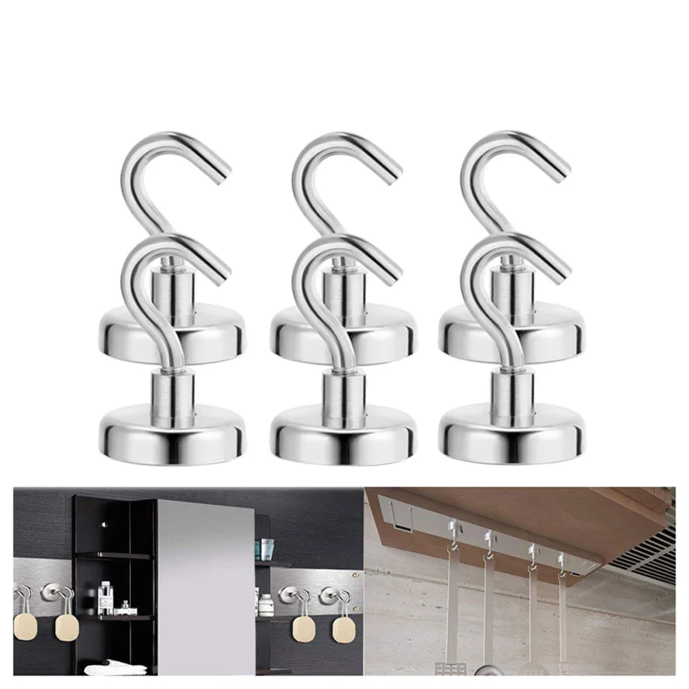 6 Pcs Heavy Duty Strong Magnetic Hooks for Storage and Organization Home Kitchen Accessories (D16)
6 Pcs Heavy Duty Strong Magnetic Hooks for Storage and Organization Home Kitchen Accessories (D16)