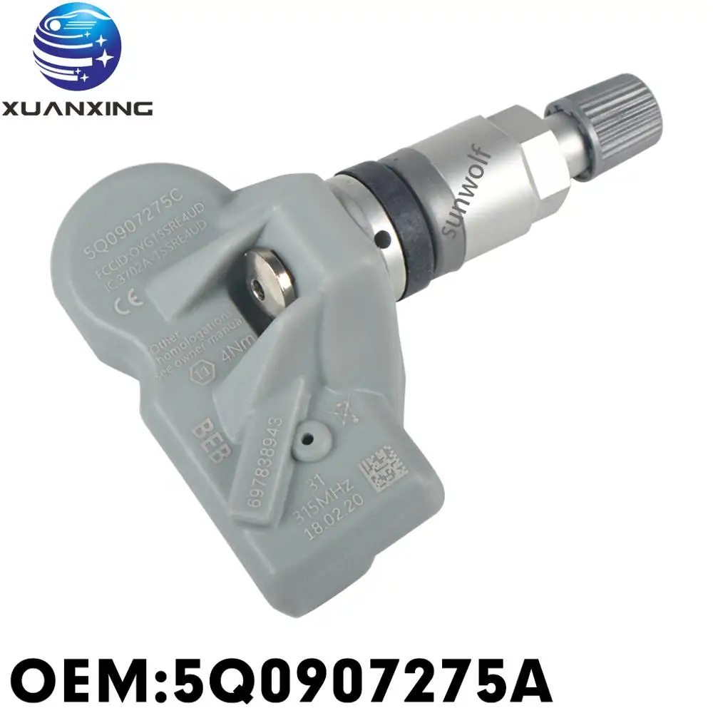 5Q0907275A датчик давления в шинах Система мониторинга TPMS 315 МГц для Audi Q7 VW Tiguan Touareg Touran 5Q0907275C
5Q0907275A датчик давления в шинах Система мониторинга TPMS 315 МГц для Audi Q7 VW Tiguan Touareg Touran 5Q0907275C
