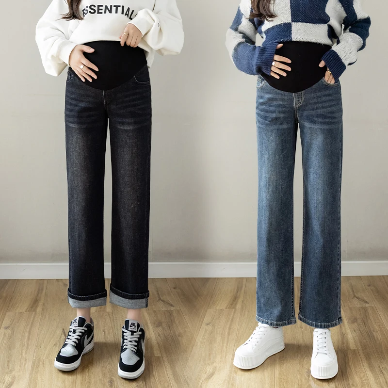 9006# Spring Autumn Denim Maternity Straight Jeans Wide Leg Loose Elastic Waist Belly Pants Clothes for Pregnant Women Pregnancy
9006# Spring Autumn Denim Maternity Straight Jeans Wide Leg Loose Elastic Waist Belly Pants Clothes for Pregnant Women Pregnancy
